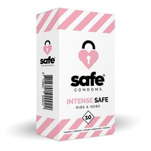 SAFE - Condoms Intense Safe Ribs & Nobs (10 pcs) - 2878399314