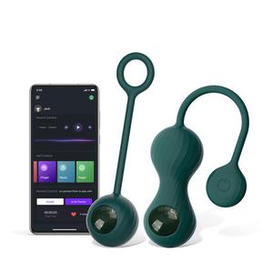 Magic Motion - Crystal Duo Smart Kegel Vibrator with Weight Set - 2878399325