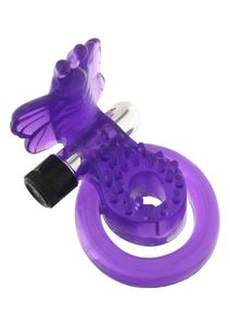 Cock & Ball Ring Butterfly Purple - 2878399477