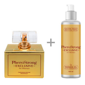 PheroStrong Exclusive for Women - Perfum 50ml + Massage Oil 100ml - 2878265124