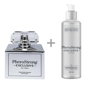 PheroStrong Exclusive for Men - Perfumy 50ml + Massage Oil 100ml - 2878857456