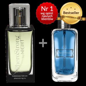 Perfumy z feromonami - PheroStrong by Night for Men 50ml + PheroStrong for Men 50 ml - 2878857453