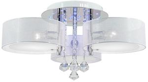 Antila E27 + 22LED lampa sufitowa (z pilotem) 3-punktowa chrom/ biaa siatka DRS8006/3 WH NET - 2868471117