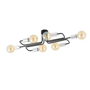 Veken lampa sufitowa 6xE27 czarna/srebrna 1174/6A - 2875625755