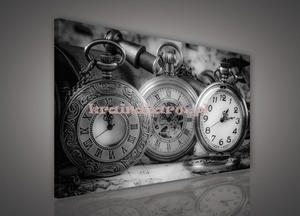 Obraz na pótnie PP615O1 Czarno biay zegarek
