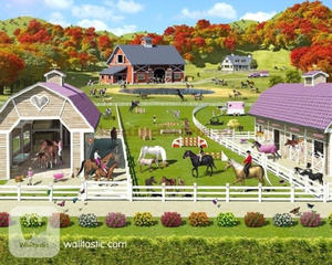 Fototapeta 3D 026 Stadnina Koni (Horse and Pony Stables) - 2827570390