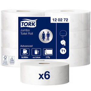 Papier toaletowy Jumbo Tork Advanced 6 rolek 2 warstwy 360 m rednica 26 cm biaa makulatura - 2868334876