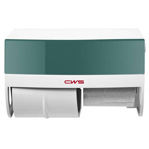 Pojemnik na papier toaletowy 2 rolki CWS boco plastik biao - zielony - 2873691497