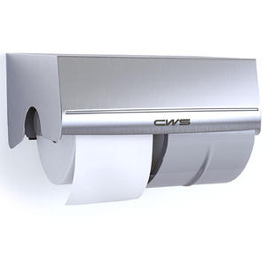 Pojemnik na papier toaletowy 2 rolki CWS boco stal matowa - 2873691511