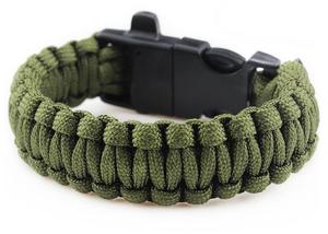 Bransoletka Paracord z krzesiwem oliwkowa - 2843268334