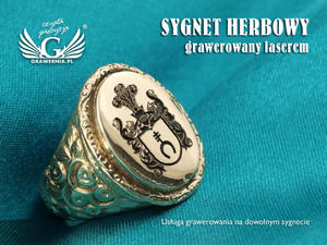 Usuga grawerowania herbw na sygnetach - sygnety herbowe - SY014 - 2827299939