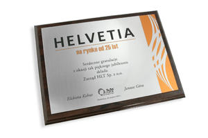 Dyplom jubileuszowy poziomy - kolorowy druk UV - DUV011