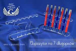 Ekspozytor na 7 długopisów - acryl model D001 - 2827299124