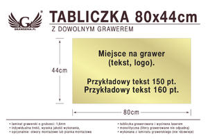 Tabliczka 80x44cm dowolny grawer laserem - 2857338604