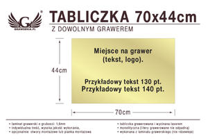 Tabliczka 70x44cm dowolny grawer laserem - 2857338606