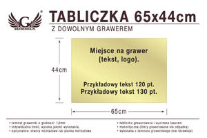 Tabliczka 65x44cm dowolny grawer laserem - 2857338607