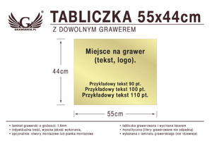 Tabliczka 55x44cm dowolny grawer laserem - 2857338609