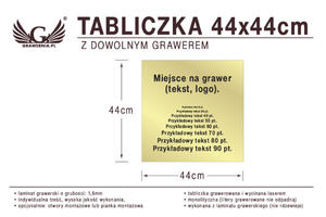 Tabliczka 44x44cm dowolny grawer laserem - 2857338612