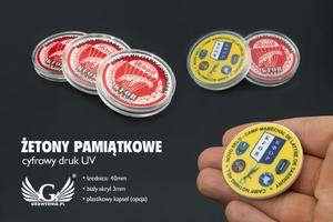 etony pamitkowe, coin - rednica: 40mm - cyfrowy druk UV - MGR025 - 2860811195