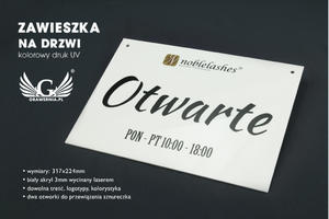 Tabliczka na drzwi otwarte/zamknite - wymiary: 317x224mm - kolorowy druk UV - TAB059 - 2860811287