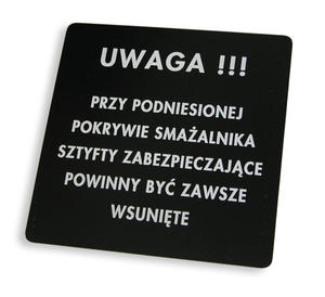 Tabliczki opisowe do maszyn i urzdze - wymiar:155x155mm - 2827299174