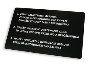 Tabliczki opisowe do maszyn i urzdze - wymiar: 280x175mm - 2827299177