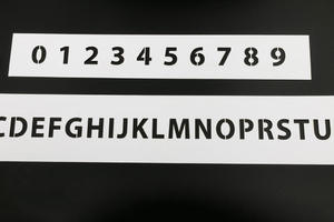 Szablon malarski - cyfry lub litery - wysoko znakw: 30mm - SM002 - 2860811591