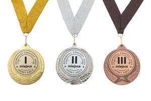 Medale metalowe z grawerowanym emblematem - średnica 70mm - MMC1170 - 2860811968