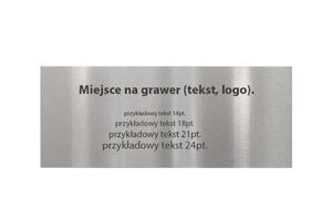 Tabliczka stalowa z dowolnym grawerem - wym. 200x80x2mm - TAB100 - 2860812236