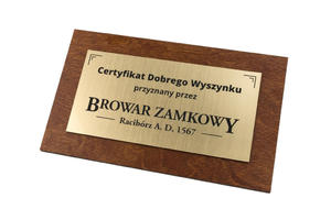 Drewniany certyfikat pamitkowy z tabliczk grawerowan - wymiary: 250x150mm - TAB104 - 2860812250