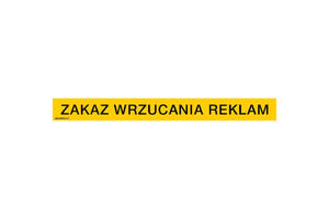 Zakaz wrzucania reklam - tabliczka wym. 200x20mm - PVC - kolorowy druk UV - TAB179 - 2862573956