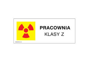 Pracownia klasy Z, dowolnej klasy - tabliczka informacyjna - wym. 250x100mm - PVC - kolorowy druk UV - TAB215 - 2862574027