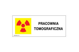 Pracownia tomograficzna - tabliczka informacyjna - wym. 250x100mm - PVC - kolorowy druk UV - TAB217 - 2862574029