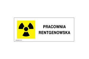 Pracownia rentgenowska - tabliczka informacyjna - wym. 250x100mm - PVC - kolorowy druk UV - TAB218 - 2862574030