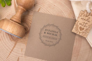 Stempel lubny wianek do odbijania w tuszu - rednica gryfu 50mm - STS008 - 2868324018