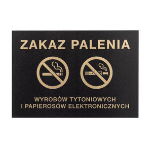 Tabliczka zakaz palenia papierosw z nadrukiem UV - wym. 160x110cm - Z011 - 2875072849