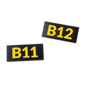 Tabliczki z numeracj na szafki, szuflady i drzwi - czarne PVC z wypukymi literami - ND032 - wym. 55x25mm - 2876559451
