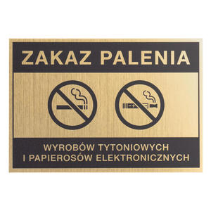 Tabliczka zakaz palenia papierosw - nadruk UV - wym. 160x110mm - Z012 - 2876471645