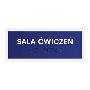 Sala wicze - tabliczka na drzwi lub cian z pismem Braille'a - wym. 174x74mm - TAB568 - 2876951169