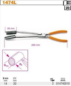 Beta 1474L Szczypce do zdejmowania nasadek wiec zaponowych odgite pod ktem 15 dugie - 1633248553