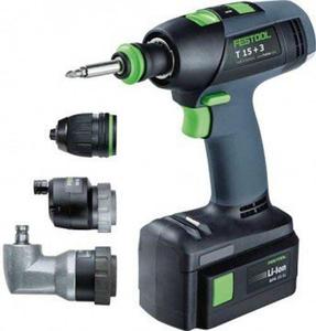 Festool Akumulatorowe wiertarko-wkrtarki T 15+3 Li 2,6 Set