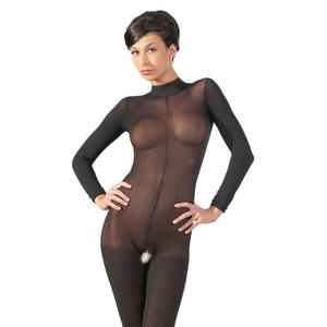 Czarne bodystocking z przewitujcej siateczki Mandy Mystery, Rozmiar: S/M - 2879137676