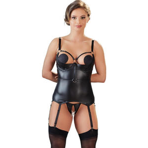 Czarny gorset bondage Cottelli Collection, Rozmiar: XL - 2879137731