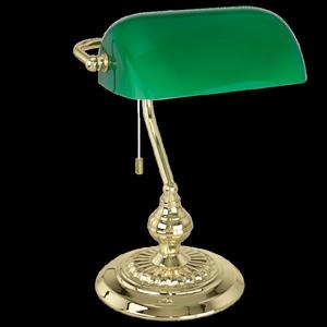 Klasyczna lampka biurkowa z zielonym kloszem Eglo BANKER - 2849759230