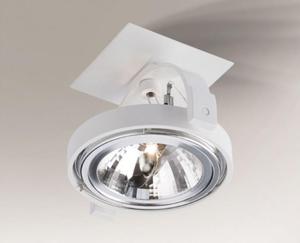 Sakura 233-B Lampa wpuszczana biaa Shilo GU10 - Biay