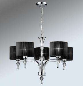 AZZARDO IMPRESS 5 1976-5P czarna Lampa Wiszca - 2849738154