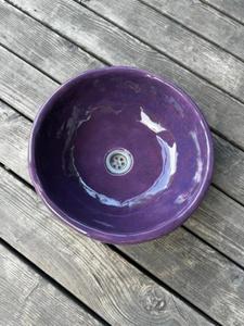 Dua ceramiczna umywalka nablatowa rcznie robiona fioletowa - 2824152375
