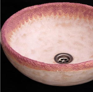 Ceramiczna umywalka nablatowa z efektem crackle - 2860465516