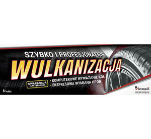 Baner reklamowy WULKANIZACJA - 3 x 1m - 2847266402