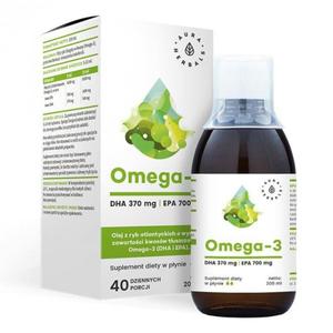 Aura Herbals Omega-3 (370 DHA / 700 EPA) - pyn (200 ml) (Termin wanoci 22/12/2022) - 2860665066